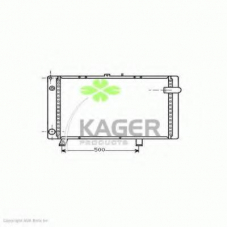 31-1496 KAGER Радиатор, охлаждение двигателя
