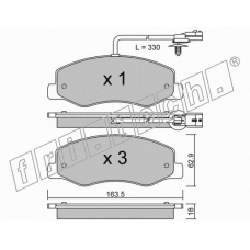 917.0 fri.tech. Комплект тормозных колодок, дисковый тормоз