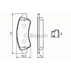 0 986 494 604 BOSCH Комплект тормозных колодок, дисковый тормоз