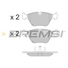 BP2381 BREMSI Комплект тормозных колодок, дисковый тормоз