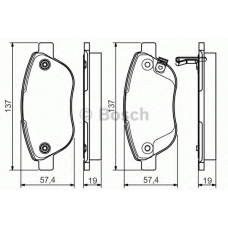 0 986 495 103 BOSCH Комплект тормозных колодок, дисковый тормоз