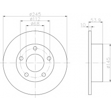 8DD 355 118-582 HELLA PAGID Тормозной диск