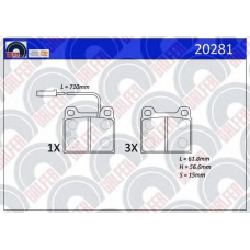 20281 GALFER Комплект тормозных колодок, дисковый тормоз