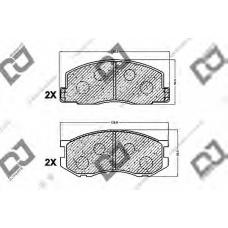 BP1046 DJ PARTS Комплект тормозных колодок, дисковый тормоз