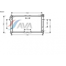 MZ2027 AVA Радиатор, охлаждение двигателя