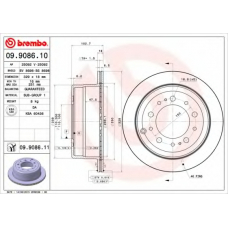 09.9086.10 BREMBO Тормозной диск