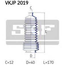 VKJP 2019 SKF Комплект пылника, рулевое управление