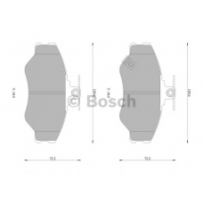 0 986 505 295 BOSCH Комплект тормозных колодок, дисковый тормоз