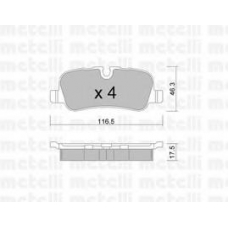 22-0694-0 METELLI Комплект тормозных колодок, дисковый тормоз