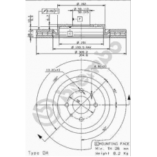 09.6843.11 BREMBO Тормозной диск