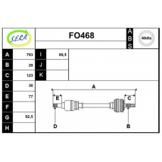 FO468 SERA Приводной вал