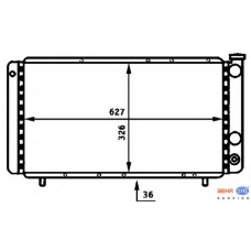 8MK 376 715-511 HELLA Радиатор, охлаждение двигателя