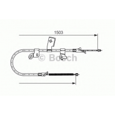 1 987 477 543 BOSCH Трос, стояночная тормозная система