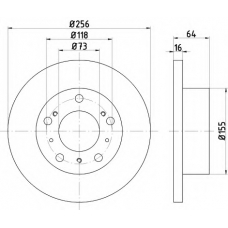 8DD 355 101-121 HELLA PAGID Тормозной диск