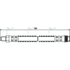 HOS3192 APEC Тормозной шланг