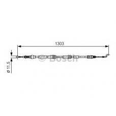 1 987 477 260 BOSCH Трос, стояночная тормозная система