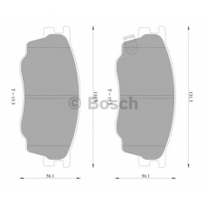 0 986 AB2 390 BOSCH Комплект тормозных колодок, дисковый тормоз