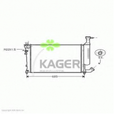 31-0198 KAGER Радиатор, охлаждение двигателя