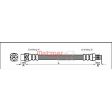 4110052 METZGER Тормозной шланг