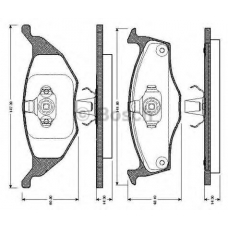 0 986 TB2 793 BOSCH Комплект тормозных колодок, дисковый тормоз