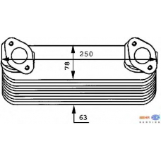 8MO 376 725-011 HELLA Масляный радиатор, двигательное масло