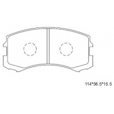 KD4719 ASIMCO Комплект тормозных колодок, дисковый тормоз