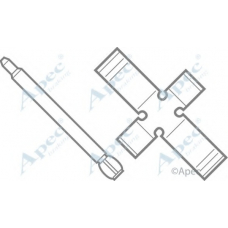 KIT280 APEC Комплектующие, тормозные колодки