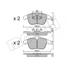 22-0675-3 METELLI Комплект тормозных колодок, дисковый тормоз