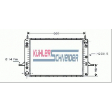 1814201 KUHLER SCHNEIDER Радиатор, охлаждение двигател