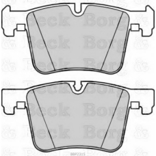 BBP2315 BORG & BECK Комплект тормозных колодок, дисковый тормоз