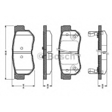 0 986 TB2 369 BOSCH Комплект тормозных колодок, дисковый тормоз