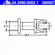 24.3590-0002.1 ATE Кронштейн, трубопровод тормозно