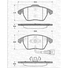 363702161171 MAGNETI MARELLI Комплект тормозных колодок, дисковый тормоз