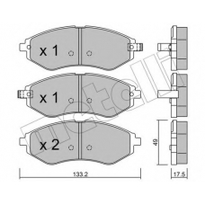 22-0508-1 METELLI Комплект тормозных колодок, дисковый тормоз