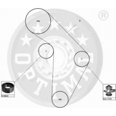 SK-1418 OPTIMAL Комплект ремня грм