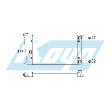 PA450041 KOYO P-tank corrugate-fin ass'y