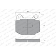 151-1908 WEEN Комплект тормозных колодок, дисковый тормоз