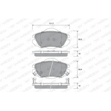 151-2691 WEEN Комплект тормозных колодок, дисковый тормоз