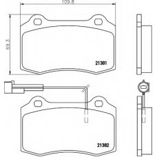 8DB 355 018-061 HELLA Комплект тормозных колодок, дисковый тормоз