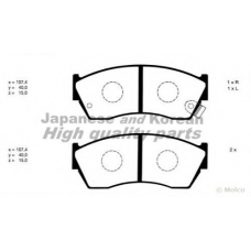 K012-06 ASHUKI Комплект тормозных колодок, дисковый тормоз