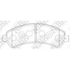 PN0413 NiBK Комплект тормозных колодок, дисковый тормоз