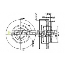 DBA364V BREMSI Тормозной диск