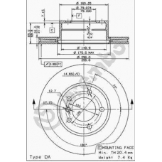 09.6924.14 BREMBO Тормозной диск