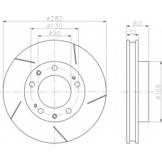 8DD 355 101-051 HELLA Тормозной диск