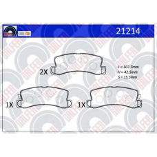 21214 GALFER Комплект тормозных колодок, дисковый тормоз