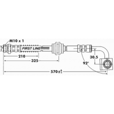 FBH7070 FIRST LINE Тормозной шланг