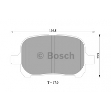 0 986 505 001 BOSCH Комплект тормозных колодок, дисковый тормоз