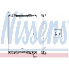 672590 NISSENS Радиатор, охлаждение двигателя