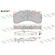BL2215C1 FTE Комплект тормозных колодок, дисковый тормоз