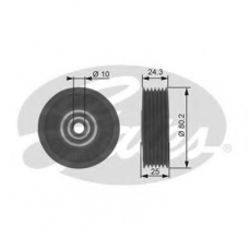 T36002 GATES Паразитный / ведущий ролик, поликлиновой ремень